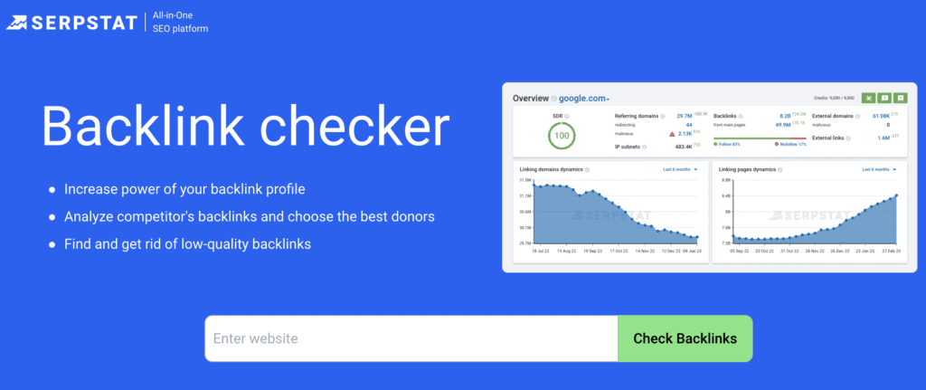 serpstat backlink checker